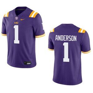 Mens Youths Optional Item For Aaron Anderson Purple Stitched Jersey Vapor